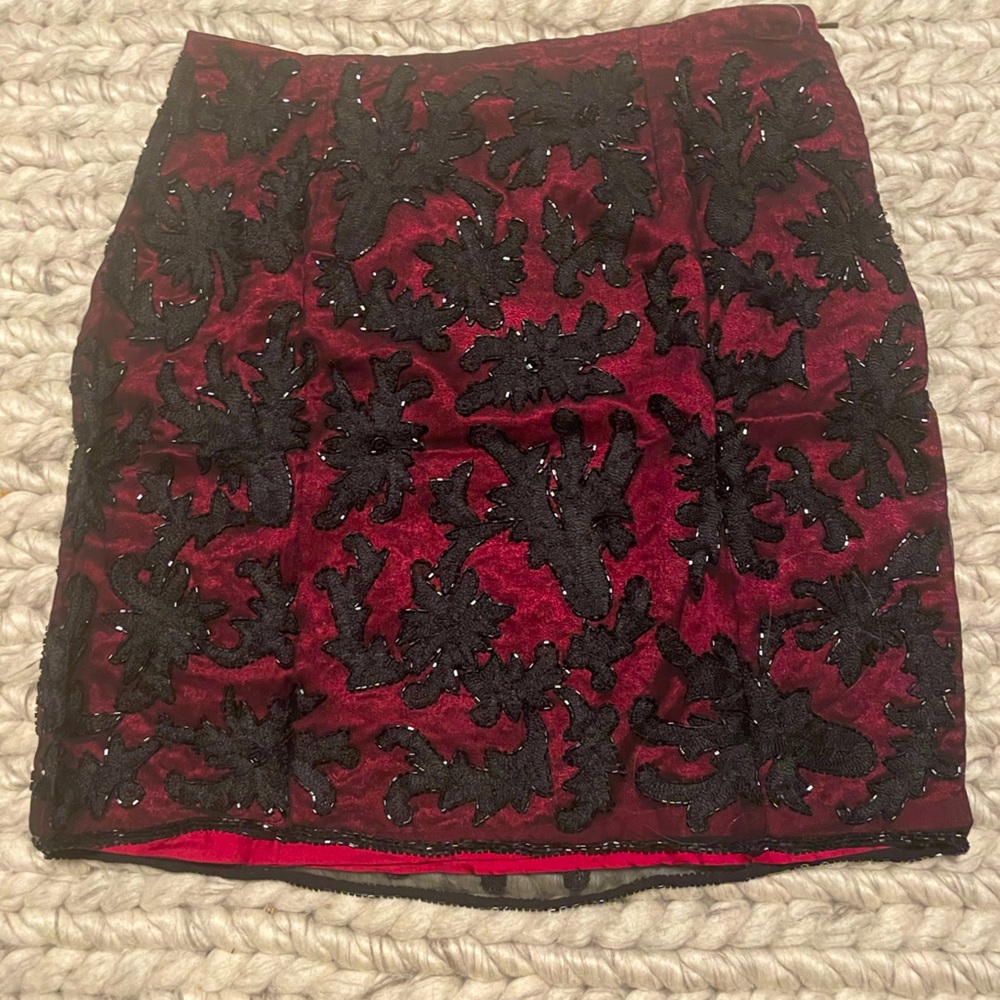 90's Beaded Miniskirt